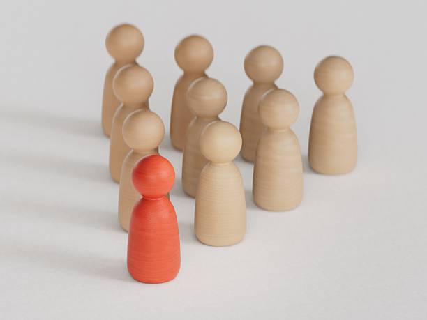 istock Crowd business organization. Leadership and teamwork concept.Perfect for representing business strategy, leadership, and management.3D rendering on white background. 2241294828