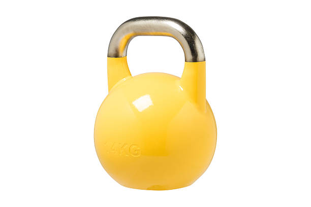 istock Sports equipment kettlebells color weights isolated on a solid white background 2241299828