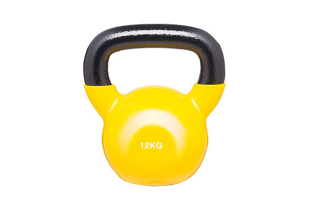 istock Sports equipment kettlebells color weights isolated on a solid white background 2241299873