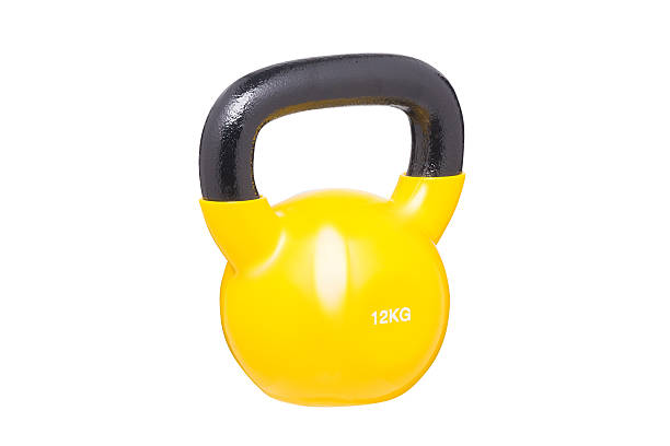 istock Sports equipment kettlebells color weights isolated on a solid white background 2241299886