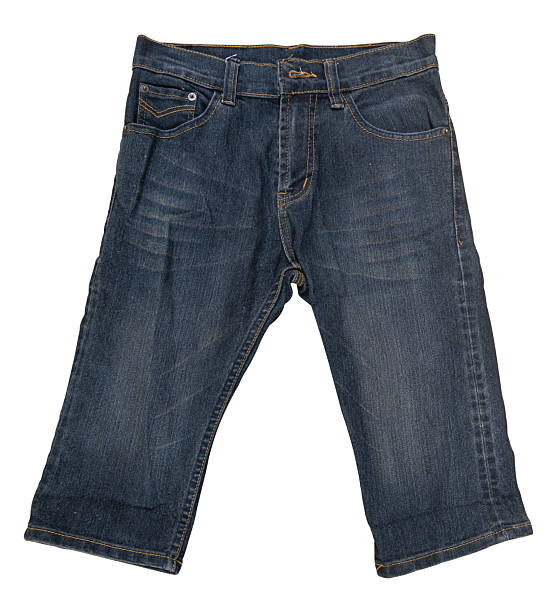 istock Stylish jeans short isolated on white background, clipping path 2241306425