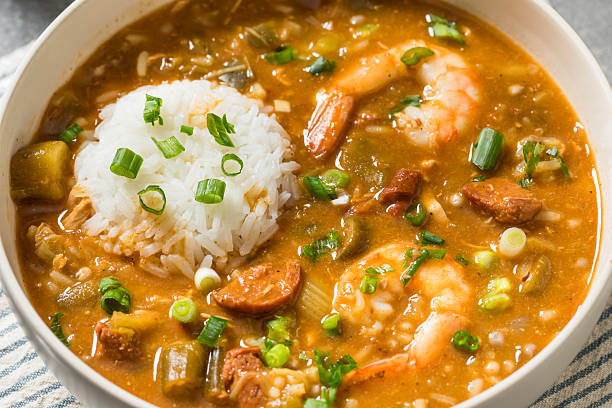 istock Savory Homemade Cajun Gumbo Stew 2241310185