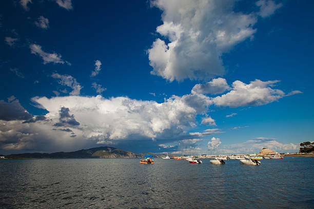 Beautiful sea and clouds sky, summer time