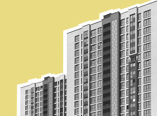 istock Contemporary highrise condominium with balconies and modern facade in developing metropolitan 2241317235