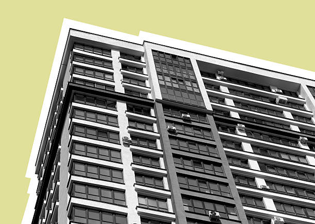 istock Contemporary multistorey building with glass facade and balconies in developing metropolitan 2241317245