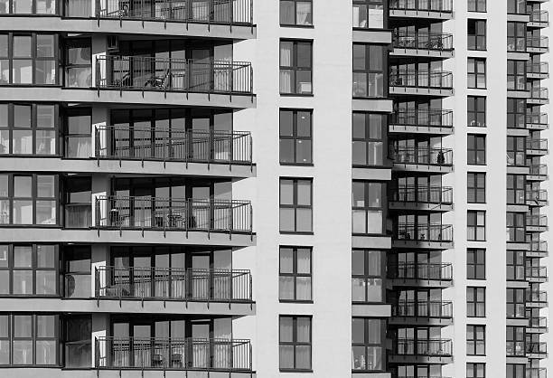 Spain, Palma Majorca, May 01, 2024 -Full frame shot of a modern apartment building