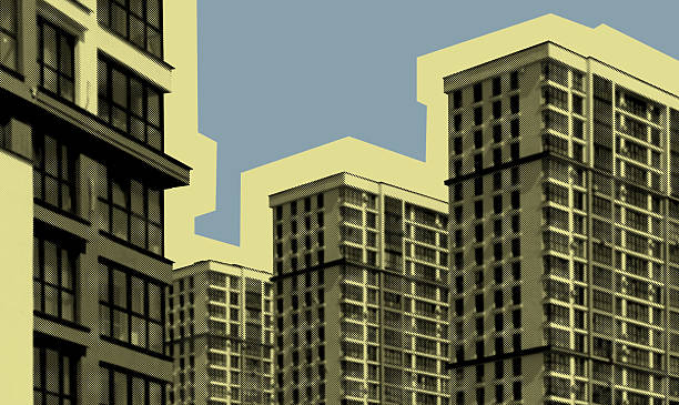 istock Contemporary multistorey residential complex in developing metropolitan neighborhood. Tall 2241317274