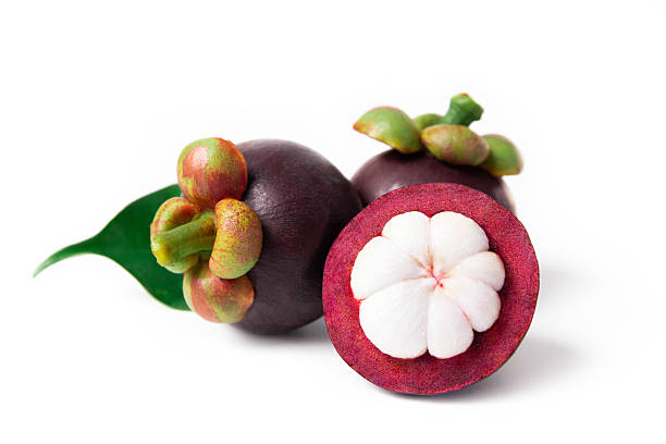 istock Mangosteen isolated on white background. 2241318665
