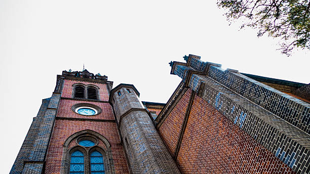 KOREA, SEOUL  April 2024: Myeong-dong Cathedral in Myeongdong. Myeongdong Cathedral is the Church for Archdiocese of Seoul and was also the birthplace for the Roman Catholic Church community in Korea.