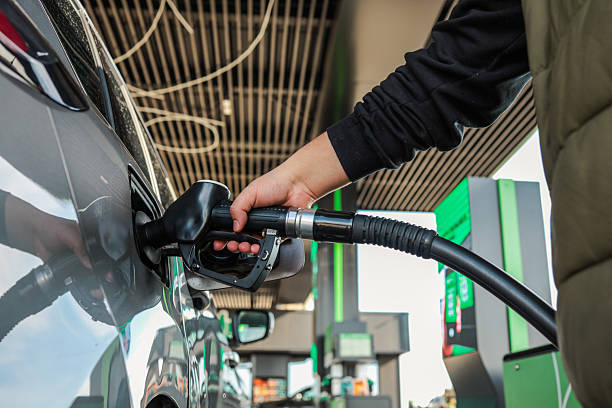 istock Refueling a car at a gas station 2241325563