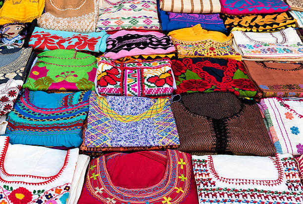 istock Exhibition of Mexican fabrics, T-shirts, 2241331221