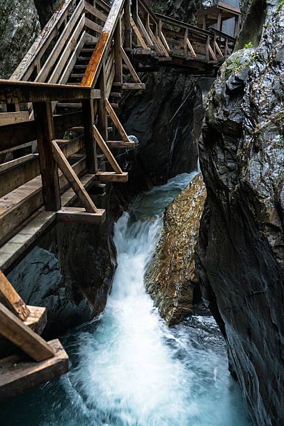 istock Kaprun, Austria Thrilling Canyon Walkway Over Raging River Waters in Sigmund Thun Klamm Gorge 2241336042