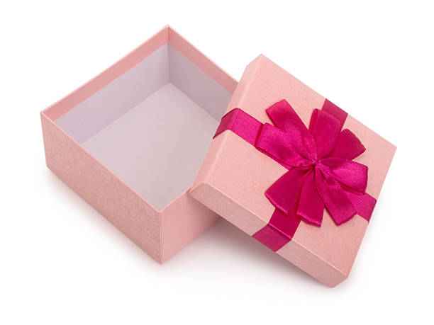 istock Beautiful opened pink gift box with ribbon 2241343945