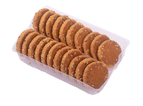 istock Grain cereal cookies isolated on white background 2241344105