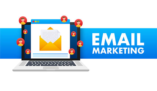 istock Email marketing campaign reaching target audience with digital newsletter 2241348469