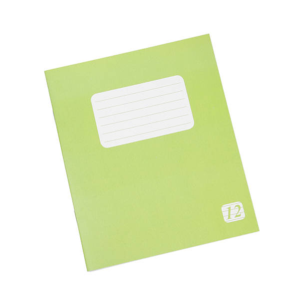 istock One copybook isolated on white, top view. School stationery 2241349859