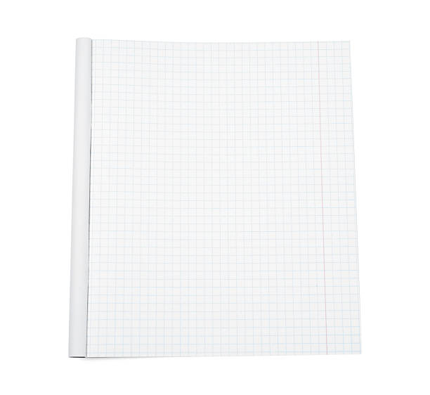 istock One open copybook isolated on white, top view. School stationery 2241350621