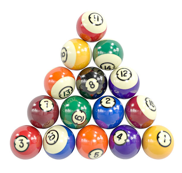 istock Racked pool balls ready for a game of billiards 2241354485