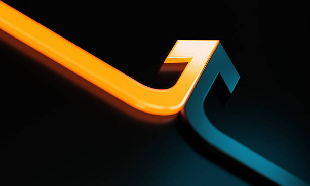 istock Arrow Symbols Merging On Dark Background - Mergers And Teamwork Concept 2241356216