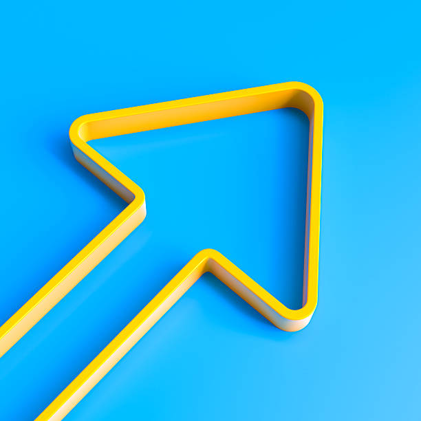 istock Yellow 3d arrow pointing up for growth concept 2241361952