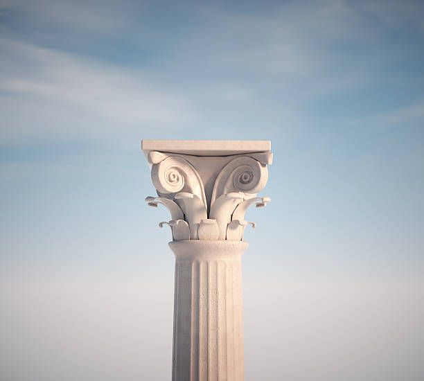 istock Elegant Corinthian column shines under clear blue sky, showcasing architectural beauty and craftsmanship from ancient times 2241367940
