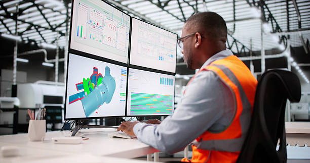 istock Young African American Man Developing Mechanical Product Design 2241387683