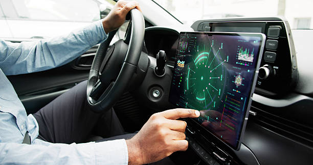 istock Innovative African-American Man Utilizes Futuristic Technology 2241387701