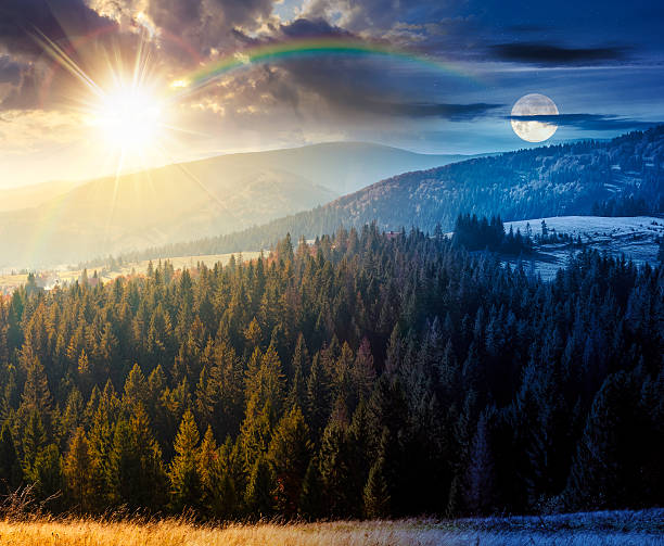 istock rural area in mountains on autumn equinox 2241388503