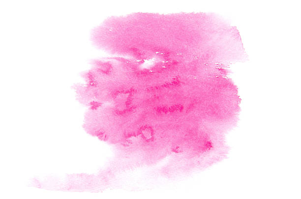Pink brush stroke isolated on background