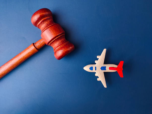istock The image, which features a toy airplane next to a judge's gavel, is a visual representation of aviation law 2241397696