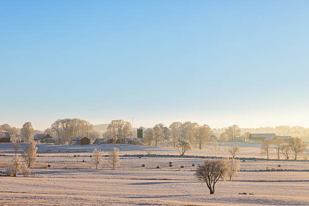 A deserted Winter farm
