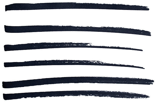 istock Hand drawn black marker brush strokes set, abstract ink lines collection for underline, highlight, text divider, design element, doodle sketch 2241402416