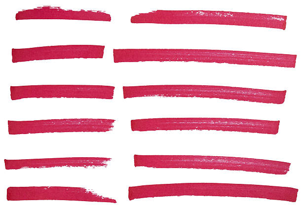 istock Set of hand drawn red marker line design element, grunge strokes, doodle lines 2241403172