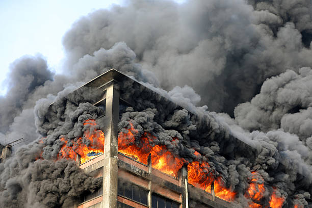 istock Fire service personnel are extinguishing the fire 2241404892