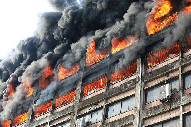 istock Fire service personnel are extinguishing the fire 2241404894
