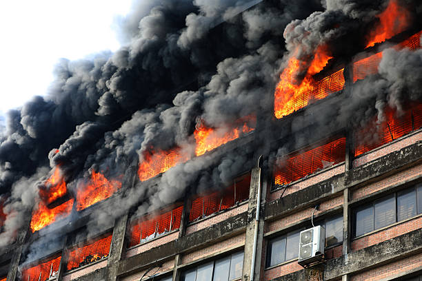 istock Fire service personnel are extinguishing the fire 2241404925