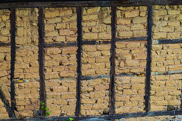 details of a medieval building, windows