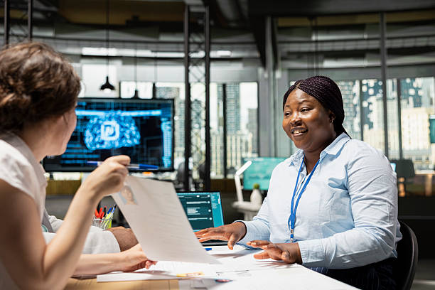 istock HR recruiting team uses AI and software automation to evaluate CVs 2241415288