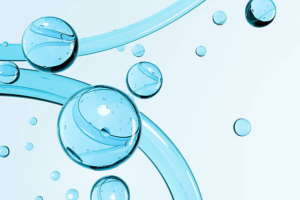 istock Transparent blue bubbles floating in clear liquid with soft light reflections. Abstract 3D background symbolizing purity, freshness, and clean water in a minimal modern design. 2241417617