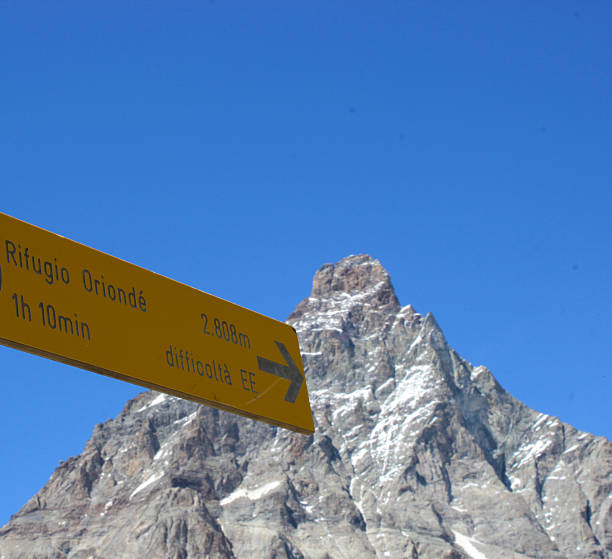 istock Hiking signage to Matterhorn peak 2241419527