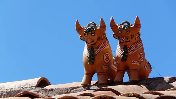 Little Bull of Pucara on the rooftops of Cusco - Peru