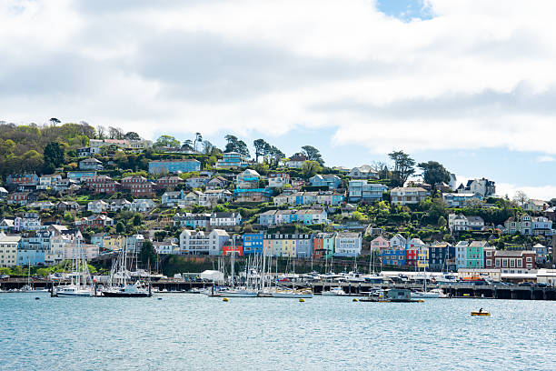 istock Dartmouth town and marina under cloudy sky in devon, england 2241439207