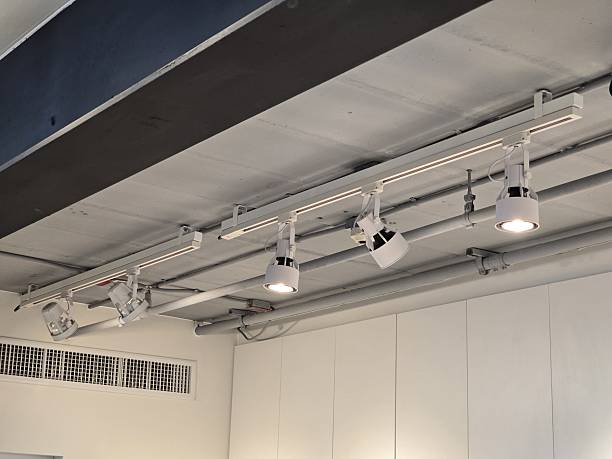istock Modern Ceiling Track Lighting Fixtures in Contemporary Interior Setting 2241446150