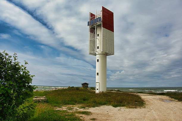 A small Lighthouse in a harbor of Malmo Sweden