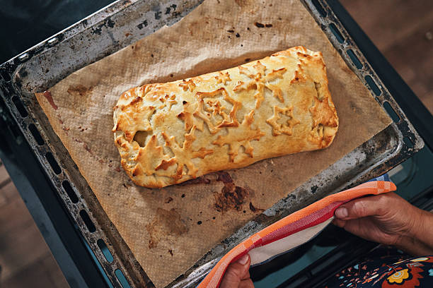 Preparing Vegan Mushroom Beef Wellington for Christmas