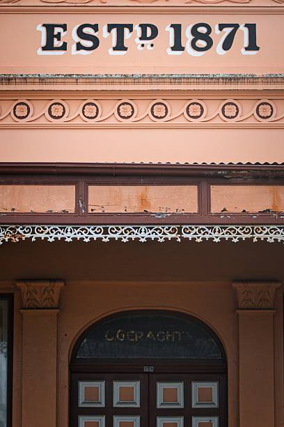 Historic Storefront with 1871 Signage and Architectural Details