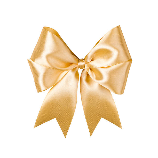 istock Gold Bow Ribbon Isolated 2241461062