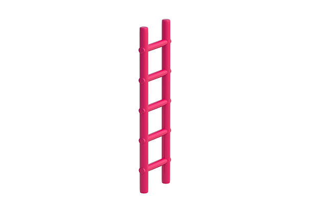 A climbs a ladder in order to rach a higher level.