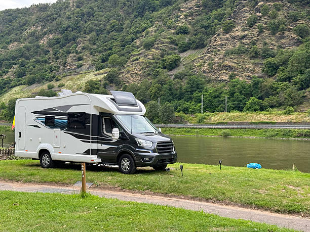Motorhome camping in the Moselle Valley in Germany