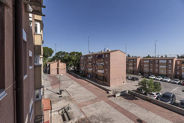 istock Paved walk area built with bricks and stones in an area 2241492999